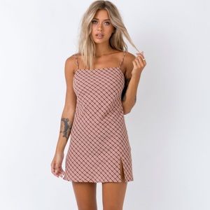 Princess poly hurst mini dress rust size NWT